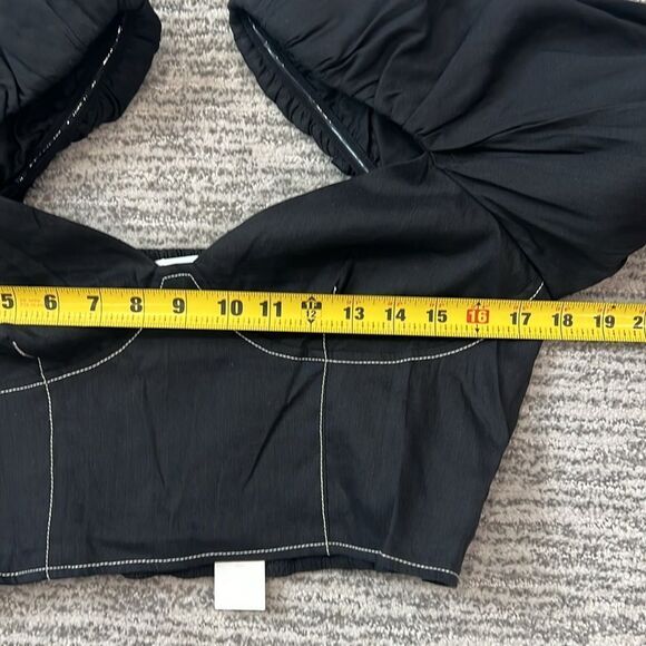 NWT JONATHAN SIMKHAI STANDARD Brene Bustier Top in Black Large Revolve - Picture 10 of 14